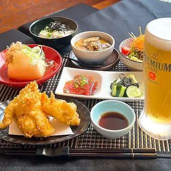 3月よりNEW!日~木曜日限定【平日飲み会コース】琉球,とり天,揚げ出汁,,,2H飲放4400円(税込)