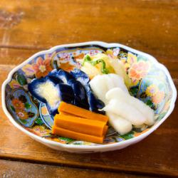 本日のお新香盛り合わせ