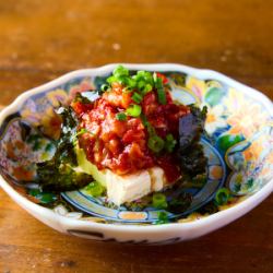 旨辛チャンジャクリームチーズ添え