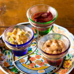 本日の酒肴 三種盛り