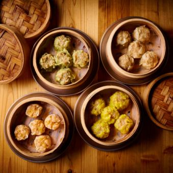 【女生聚会完美之选】2小时畅饮套餐，包含9道菜，其中包括3种烧卖和小笼包 ★ 烧卖乔套餐