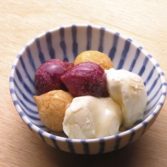 台湾ドーナツ ～バニラアイス添え～