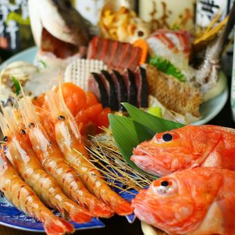 [Luxury] <Extra large shrimp and premium kingfish grilled course> 7 dishes, 120 minutes, all-you-can-drink, 5,000 yen