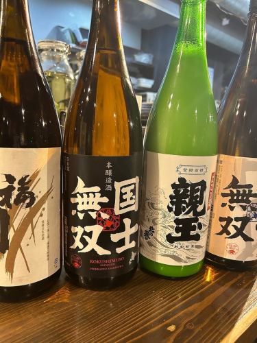 We offer over 5 types of sake, mainly from Hokkaido!