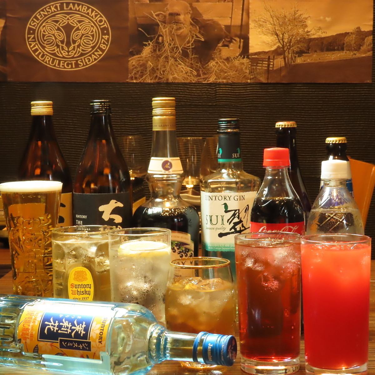 We also offer all-you-can-drink items! Please feel free to make a reservation♪