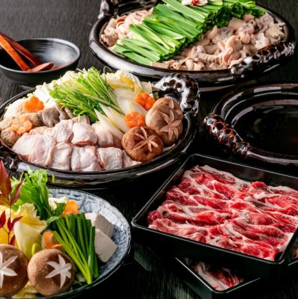 Full 3 hours all-you-can-eat-and-drink "Fukufuku course" <9 dishes> Main hot pot, shabu-shabu, etc.