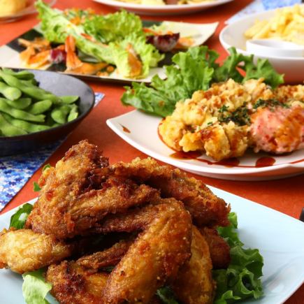 All-you-can-drink for 2.5 hours in May! "Yuzu flower course" <8 dishes> Sakura tartar chicken Nanban Chicken wings