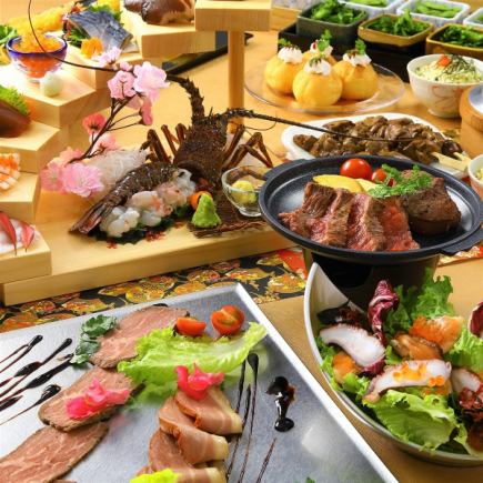 5月3小時無限量暢飲!“國譽套餐” <10道菜>鴨和烤牛肉,牛排,生魚片
