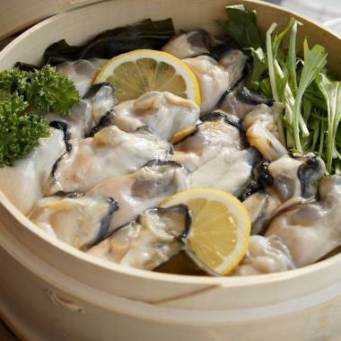 ふっくら蒸し牡蠣のせいろ定食『カキフタ』コース