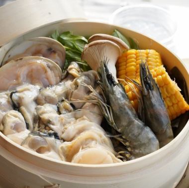海鮮の贅沢せいろ蒸し定食『フタフタ』コース