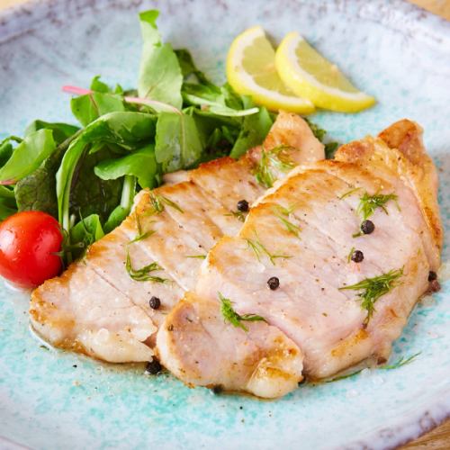 Grilled pork loin with herbs