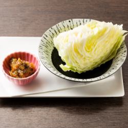 ねぎ味噌キャベツ
