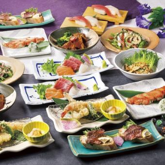 《6月～8月末迄》大満足プラスコース 7,200円《たっぷり2.5時間飲み放題付き+お料理8品》