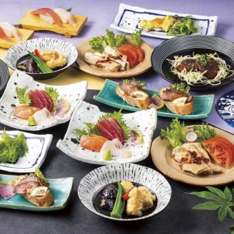 《6月～8月末迄》納得コース 5,800円《2時間飲み放題付き+お料理7品》