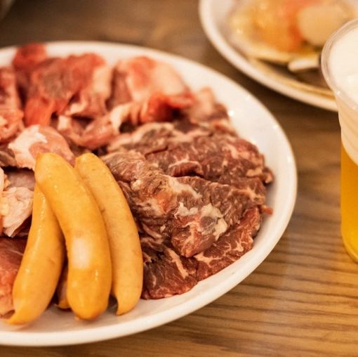 [Available all year round] 120 minutes of all-you-can-drink included! Enjoy at a great price! BBQ reasonable course 4,000 yen