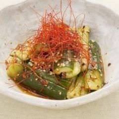 Cucumber with chili oil