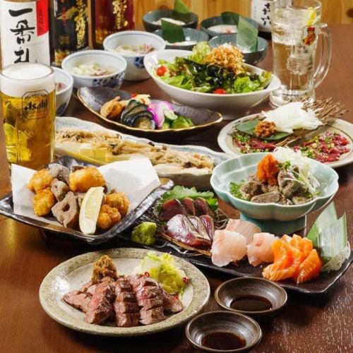 牛タン料理が入った飲み放題付コース