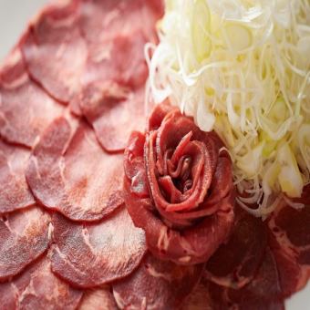 3h飲み放題付【牛タン葱しゃぶしゃぶコース】牛タン葱しゃぶや炭火焼牛タン、牛タン料理の数々