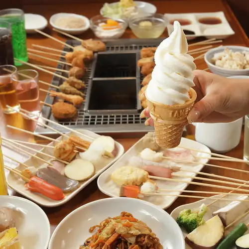 ★盡情享用您最愛的美食！新鮮出爐的烤串自助餐！我們提供無限量烤串套餐。