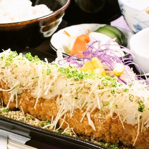 ヒレカツのたたき定食