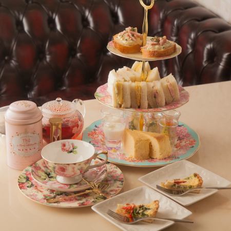 【土曜日限定】アフタヌーンティーセット◆ふわとろオムレツサンドなどを堪能◆ワンドリンク付