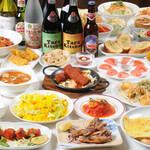 [Year-end party course] All-you-can-eat 10 dishes + curry, naan, and rice! 150 minutes, 40 kinds of all-you-can-drink☆ 5,489 yen