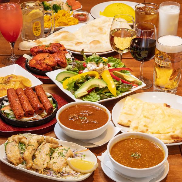 [All-you-can-eat and drink for all courses] All-you-can-eat curry in the banquet plan ◎ Relax with all-you-can-drink ♪ 3.289 yen ~!