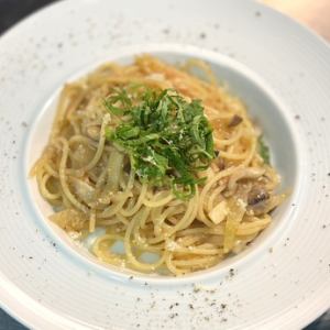 柚子胡椒風味の明太子パスタ