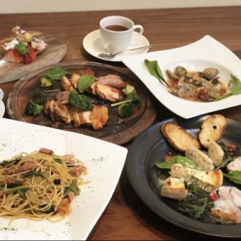 歓送迎会プラン◆料理全11種＋メッセージプレート＋ 2時間飲み放題　6000円(税込)