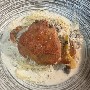 Creamy pasta with wild crab
