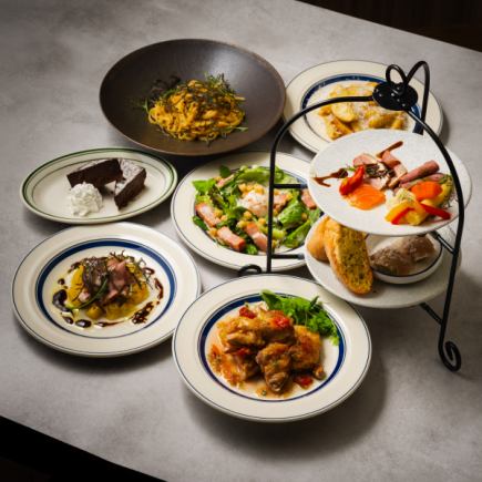 【当日OK♪】大人気のパスタ＆ステーキ+デザートまで！★Casual Course★　3300円