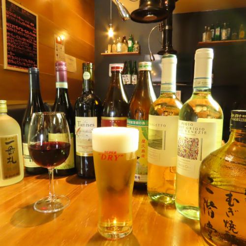 豊富な飲み物で乾杯♪