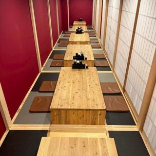 【貸切：20～25名様】中規模～大人数でのお集まりに最適！4名様席×5卓と5名様席×1卓を組み合わせて、20～25名様での宴会が可能。部署の集まりや同窓会など、中規模～大人数向けの空間です。落ち着いた雰囲気の中で、じっくりと語り合える「大人の飲み会」におすすめ◎