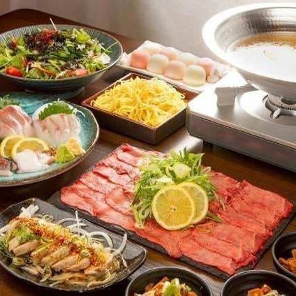 銘柄日本酒と焼酎含む2H飲放【牛タンしゃぶしゃぶコース】レモン香る特製出汁♪〆は牛骨ラーメン