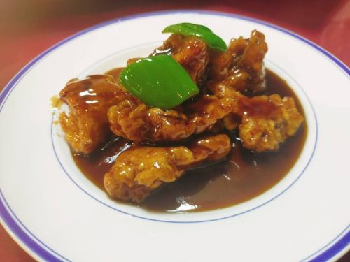 Black vinegar sweet and sour pork