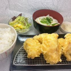鶏天定食