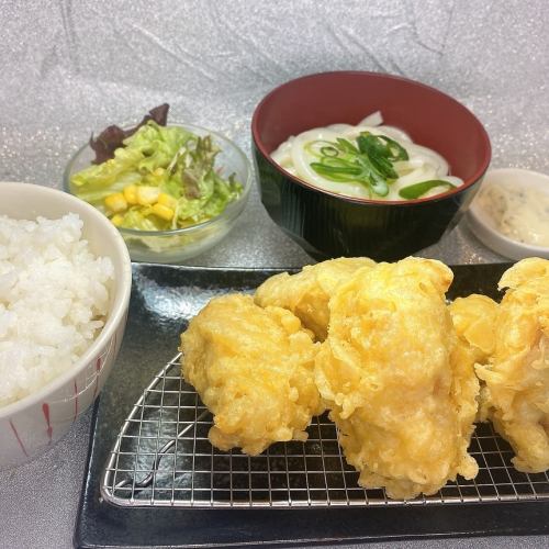 鶏天定食