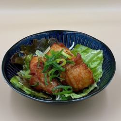 素揚げ鶏おネギ塩ダレ