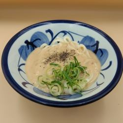 ビーガン豆乳カルボナーラうどん