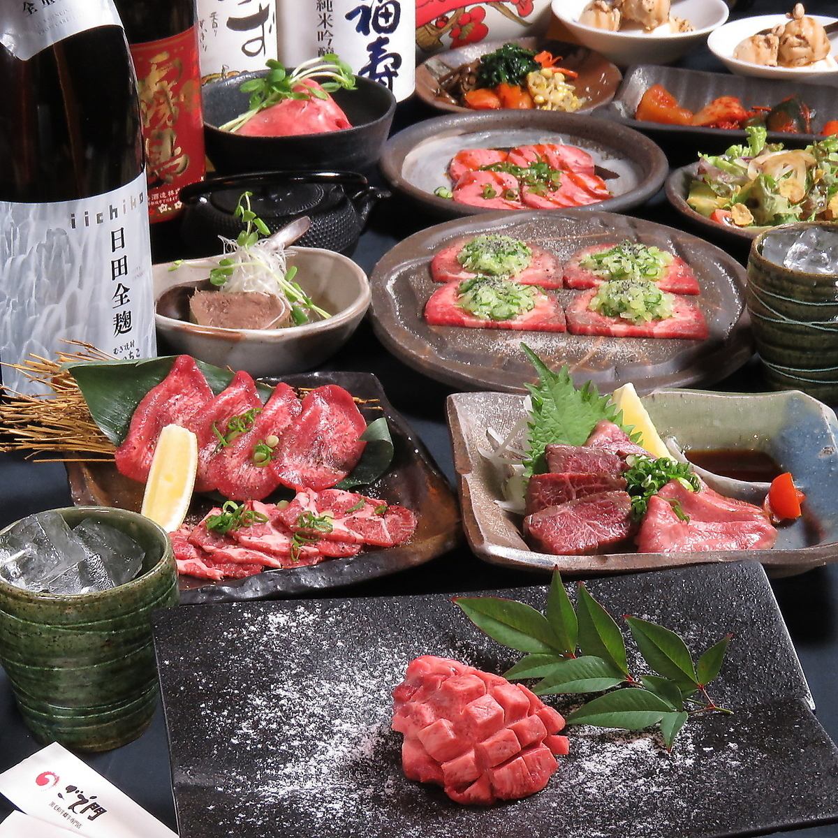 A course that includes high-quality cuts such as specially selected misoji and rare Wagyu skirt steak!