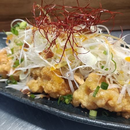 自家製香味だれの シャキシャキ ピリ辛ねぎ鶏