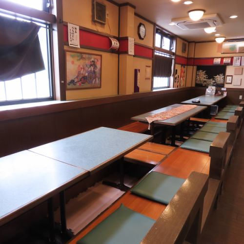 Relax and enjoy your meal at the sunken kotatsu table.