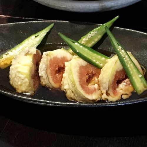 旬を味わう一品【いちぢくの揚げ出汁】580円