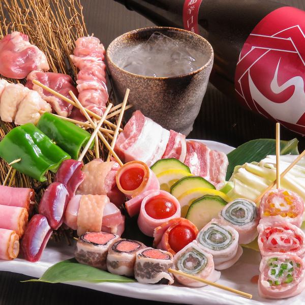 The best value for money★ Kushiyaki starting from 132 yen (tax included)! Please enjoy our authentic charcoal grilled skewers, each one carefully made♪