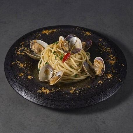 アサリとからすみのペペロンチーニスパゲッティーニ オレガノ風味