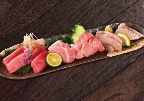 Assortment of 6 Kinds of Raw Bluefin Tuna