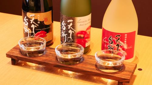 We have sake that goes well with seafood.