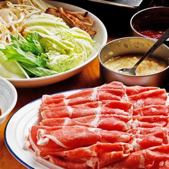 [Very popular!] Two-color hotpot "All-you-can-eat lamb shabu" is low in calories and healthy!