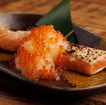 鮭ハラスの親子串