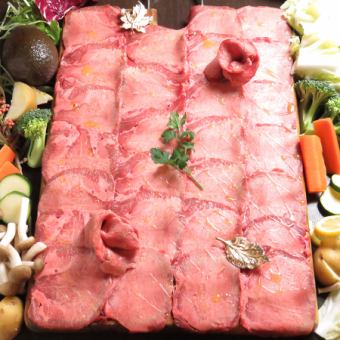 Limited time only [Bistro shabu-shabu plan with luxury three-grade beef and warm vegetables] 3,800 yen including all-you-can-drink 8 dishes including tongue and Shiraoi beef!